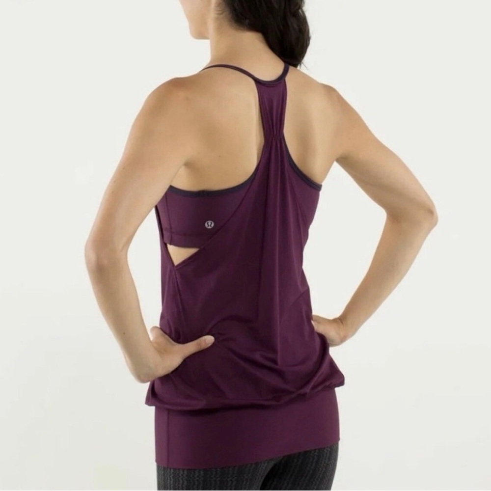 Lululemon burgundy no limits tank size 6‎